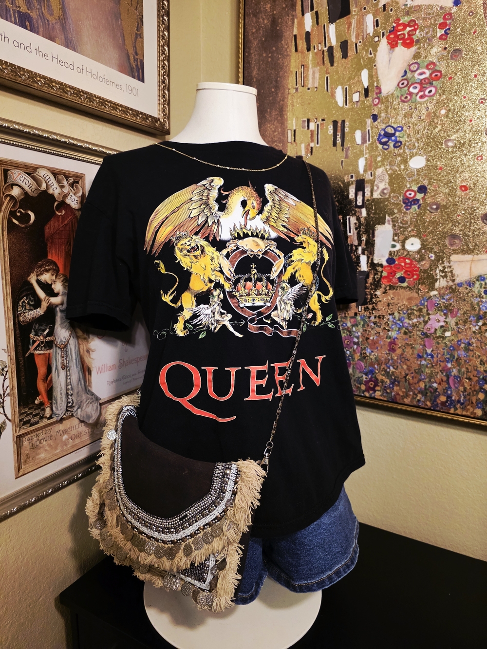 Queen Black Tee with QUEEN Logo